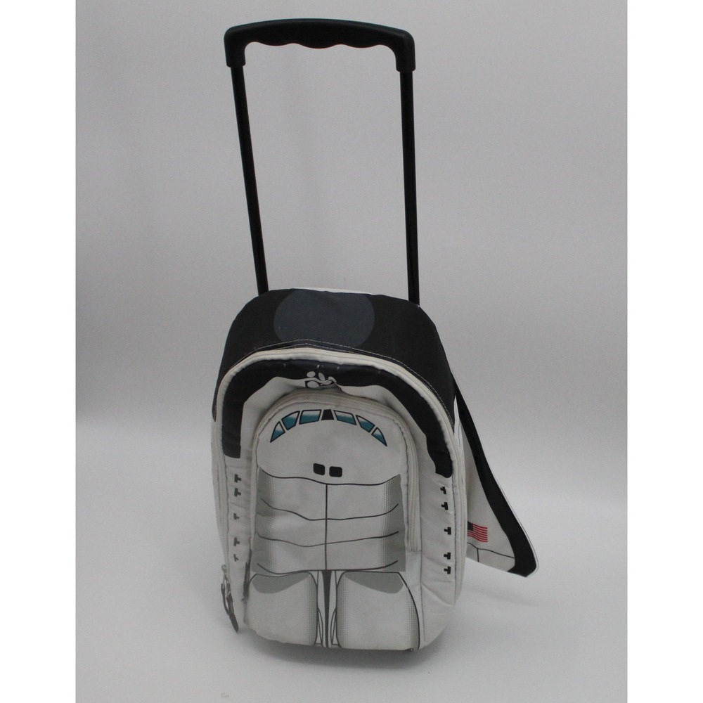 Buzz Aldrin Authentic NASA Space Shuttle Kids Rolling Suitcase White Black F277